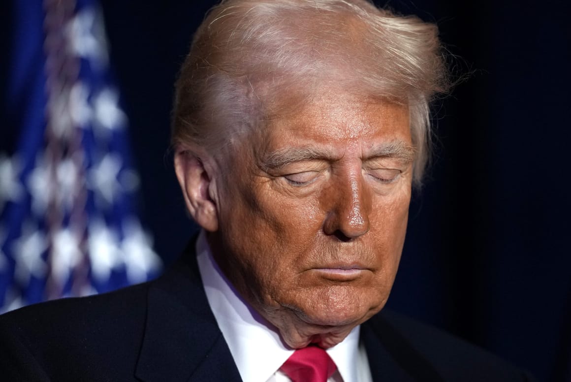 President Trump Addresses Private Prayer Breakfast In Washington DC