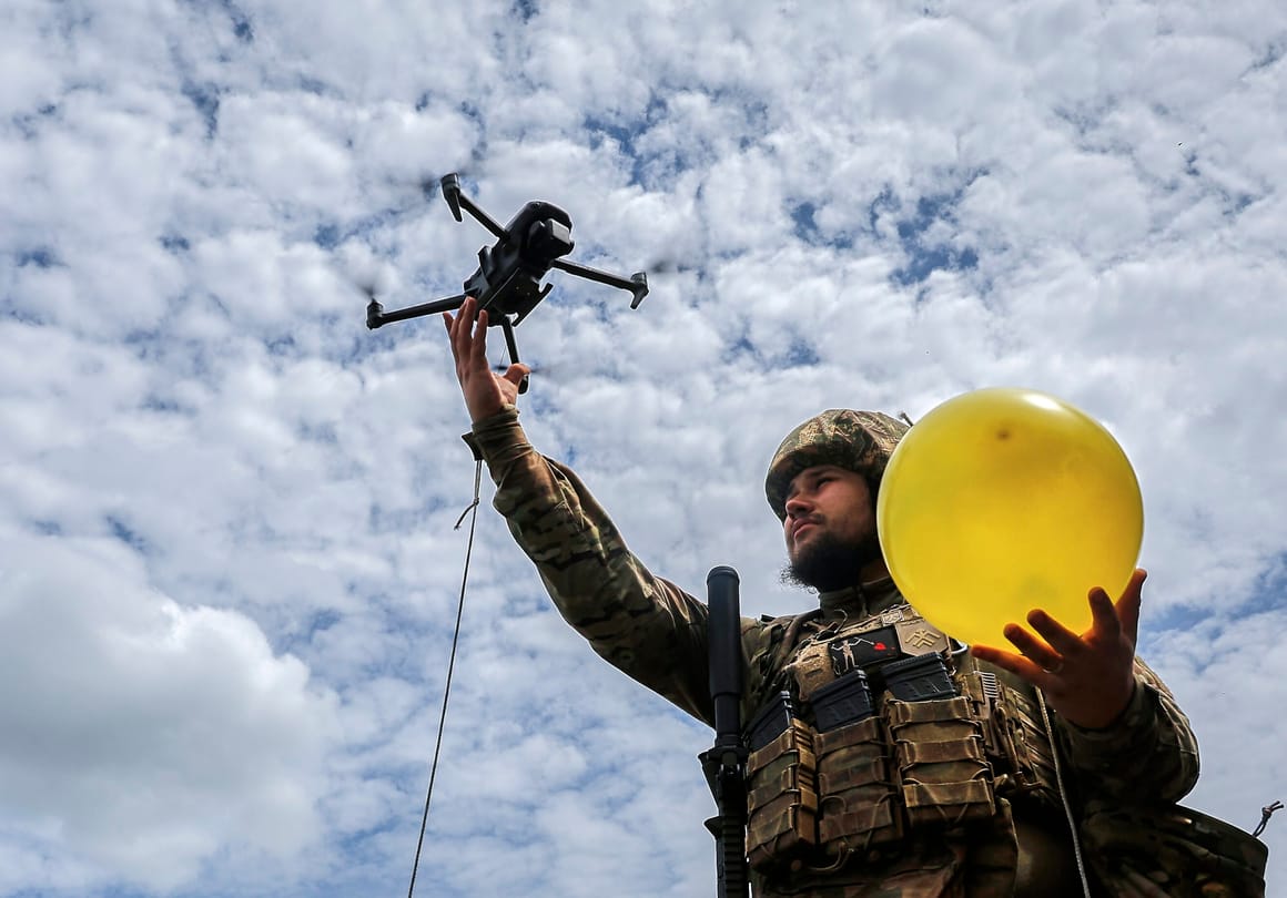 Ukrainian troops hold anti-drone training in Kharkiv area