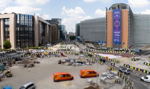 Brussels city begs EU for cash to finish Schuman roundabout works